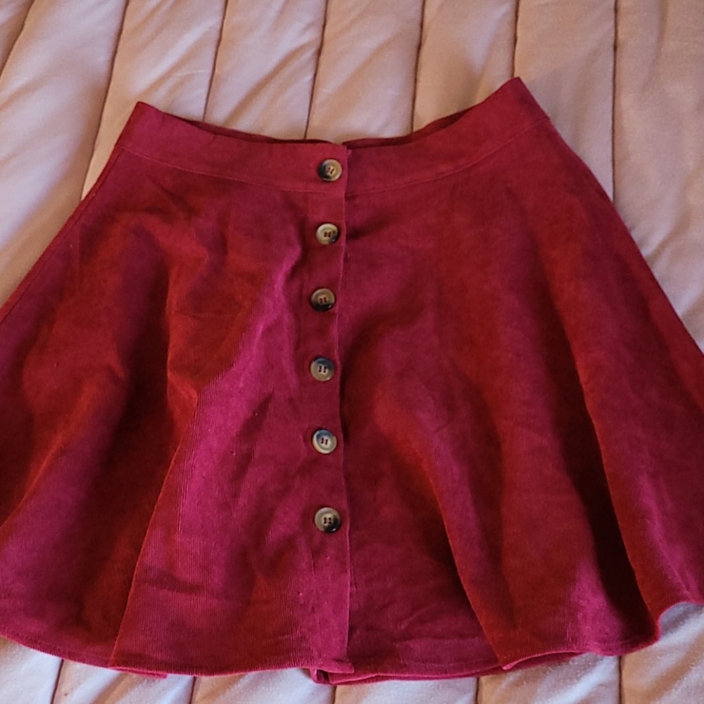 Corduroy skater skirt